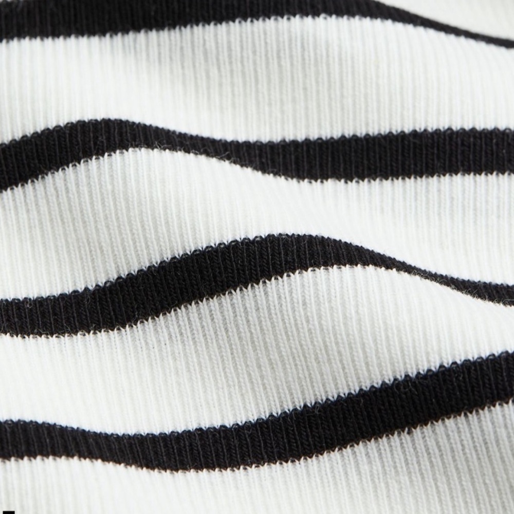 H&M Striped Ribbed Off-Shoulder Top - Picture 2 of 4